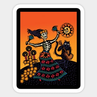 Dancing Catrina Sticker